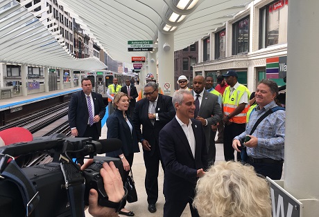 New CTA Train Station at Washington